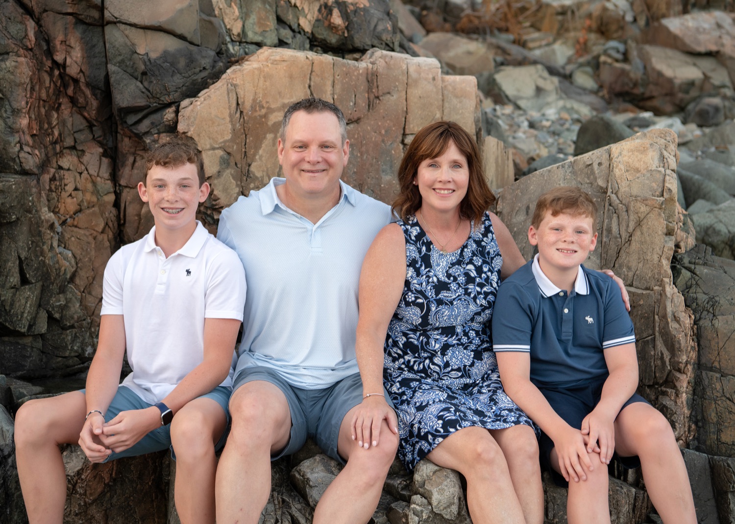 Ralph Krausse with his family on the New Hampshire seacoast near Exeter